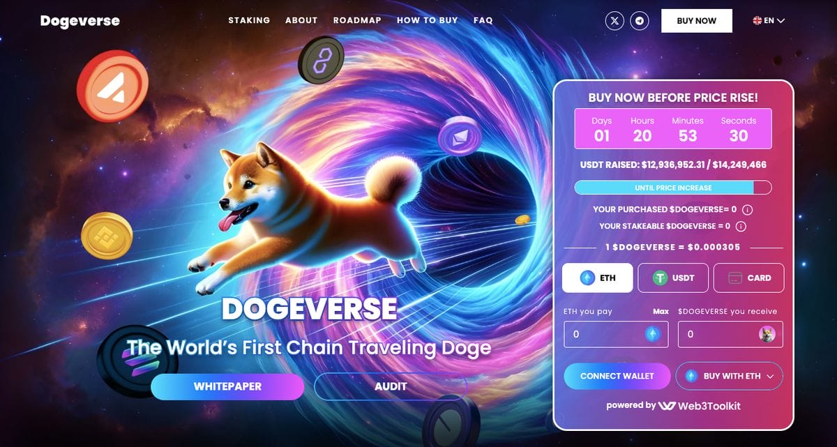 Dogeverse presale website