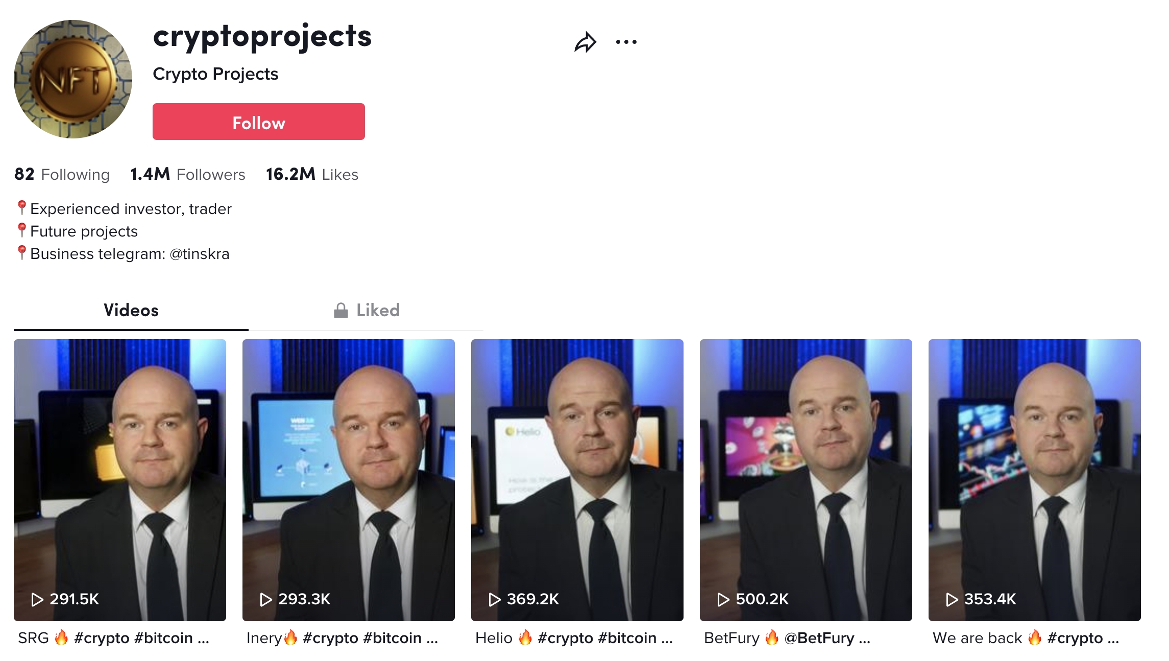 Cryptoprojects TikTok