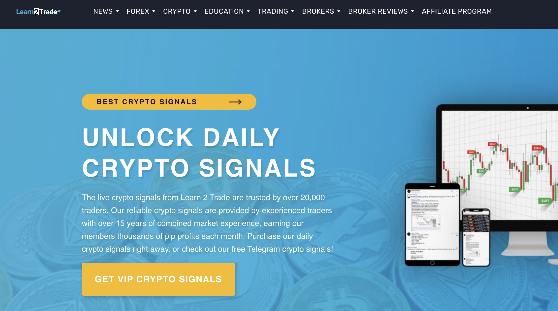 Learn2Trade crypto signals platform