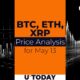 BTC, ETH and XRP price forecast for May 13