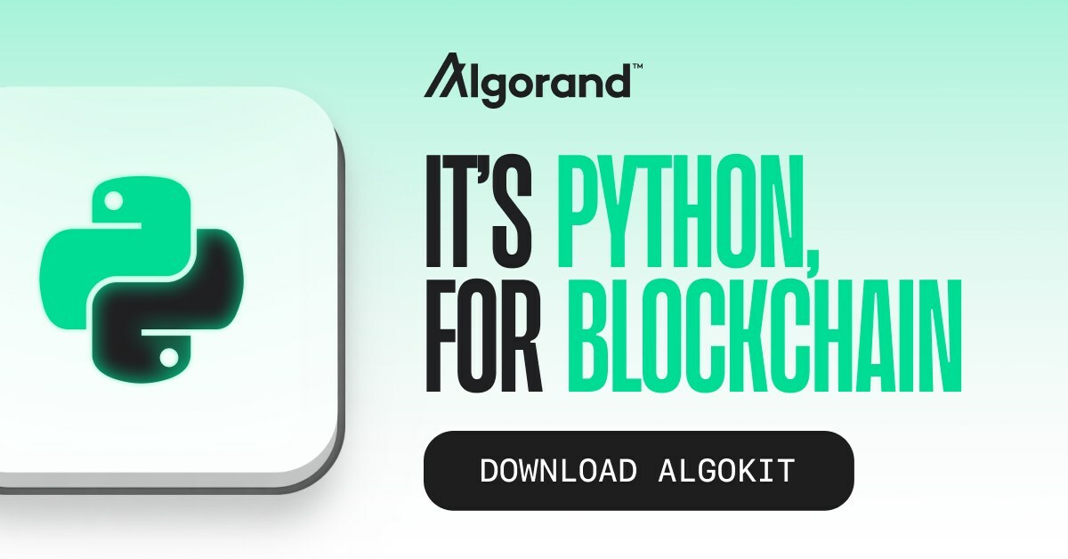 Algorand becomes the first Layer-1 blockchain to use Python as its native programming language with the launch of AlgoKit 2.0