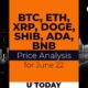 BTC, ETH, XRP, DOGE, SHIB, ADA and BNB price prediction for June 22