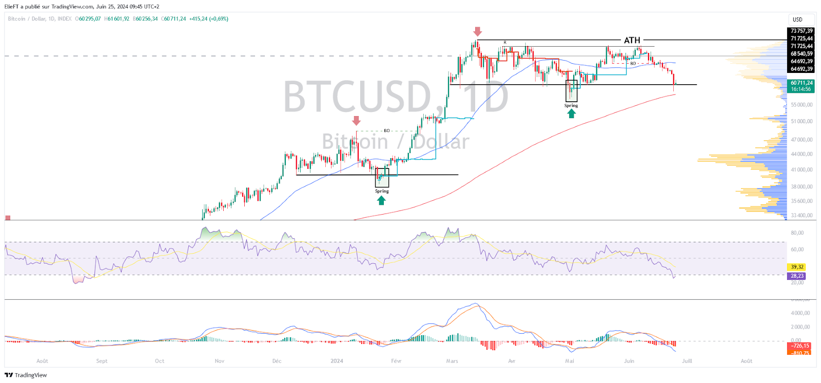 BTCUSD daily chart