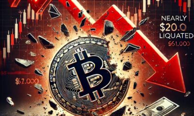 Nearly $200M Liquidated as Bitcoin Falls Below $61K